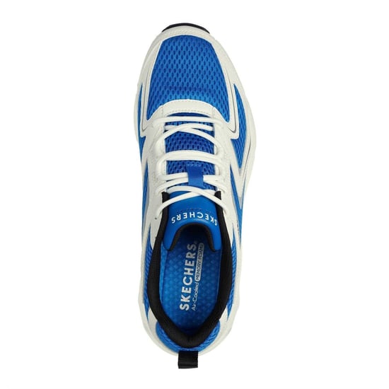 Skechers Herr Overlay Sneakers (Vit/Blå) - Image 3