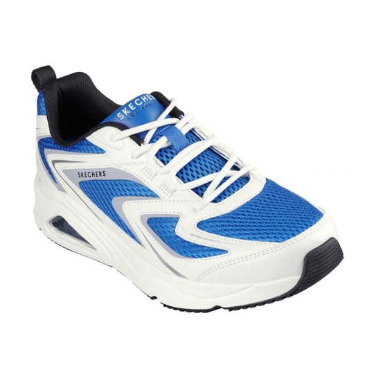 Skechers Herr Overlay Sneakers (Vit/Blå) - Image 5