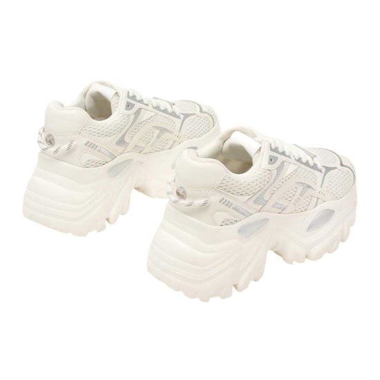 Steve Madden Raftus-sportschoenen met dikke zool voor dames (Wit/zilver) - Image 2