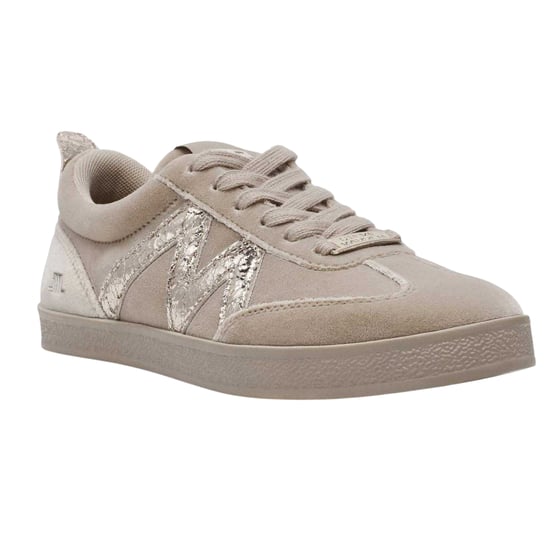 Steve Madden Womens/Ladies Metallic Suede Trainers (Mushroom) - Image 3