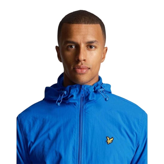 Lyle & Scott Mens Water Resistant Hooded Jacket (Blue) - Image 3