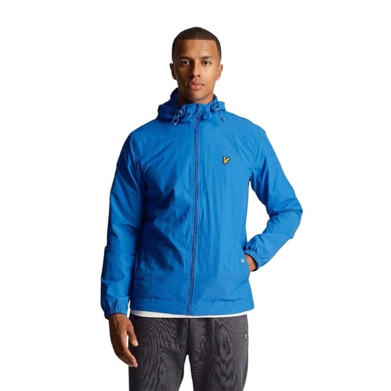 Lyle & Scott Mens Water Resistant Hooded Jacket (Blue) - Image 4