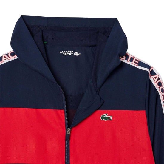 Lacoste Heren Kleurblok Logo Tennisjack (Marine) - Image 4