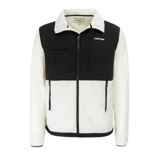 Firetrap Heren Kleurblok Fleece Jacket (Natuurlijk) - Image 1
