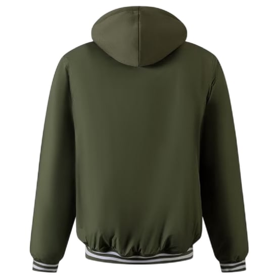 Minoti Heren Afneembare Capuchon Baseball Bomberjack (Khaki) - Image 2