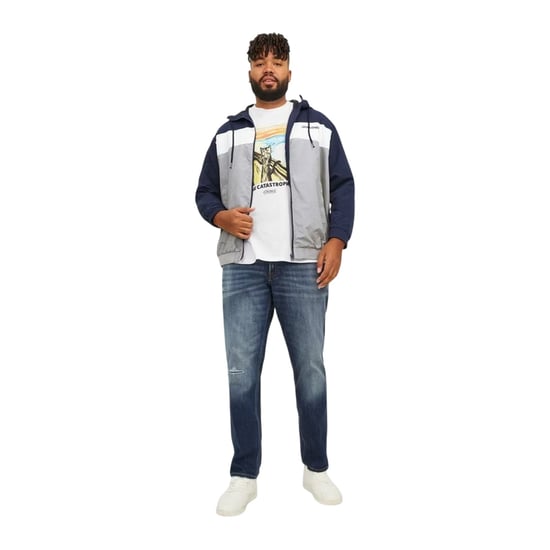 Jack And Jones Mäns Färgblock Höghalsad Bomberjacka (Navy Blazer) - Image 5