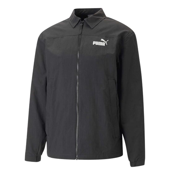 Puma Mens Collared Coach Jacket (Black) - Image 1