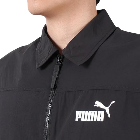 Puma Mens Collared Coach Jacket (Black) - Image 3
