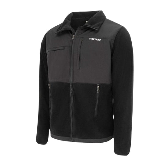 Firetrap Heren Kleurblok Fleece Jacket (Zwart) - Image 3