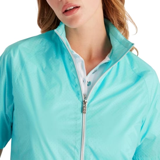 Calvin Klein Dames Geperforeerde Regular Golf Windbreaker (Aqua) - Image 4