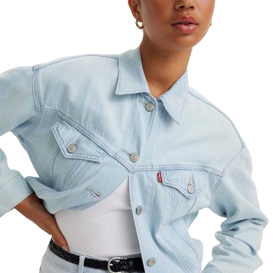Levi's Dames Katoenen Denim Trucker Jacket (Lichtblauw) - Image 4