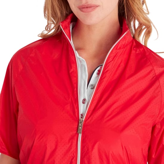 Calvin Klein Dames Perforated Regular Golf Windjack (Poppy) - Image 3