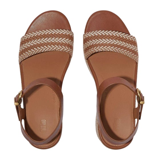 FitFlop Eloise leren plateausandalen voor dames (Tan) - Image 3