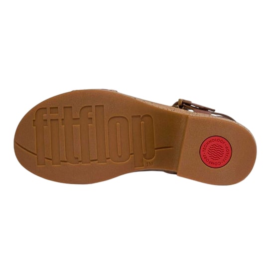 FitFlop Eloise leren plateausandalen voor dames (Tan) - Image 4