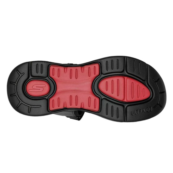 Skechers Heren Arch Fit Platte Sandalen (Zwart/ROOD) - Image 3