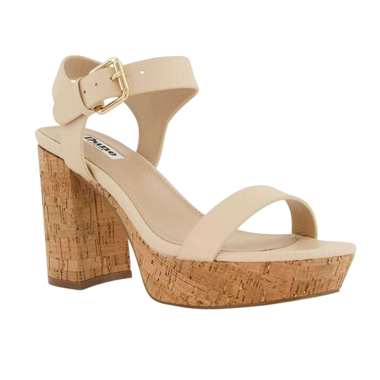 Dune London Dames/Dames Jarell Leren Blok Sandalen (Ecru) - Image 3