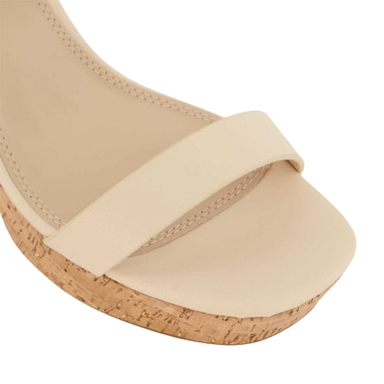 Dune London Dames/Dames Jarell Leren Blok Sandalen (Ecru) - Image 4