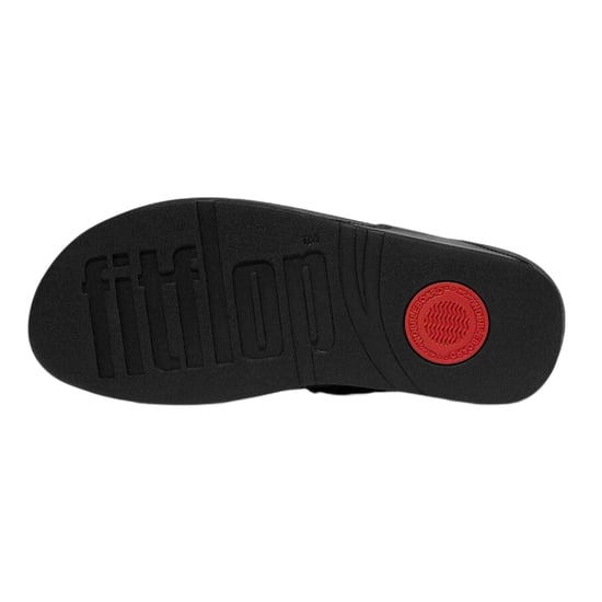 FitFlop Dames Lulu Glitter Strik Leren Tussenstuk Wedge Sandalen (Zwart) - Image 4