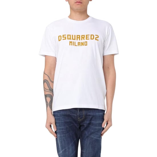 DSquared2 Heren Milano Katoen T-Shirt (Wit) - Image 4