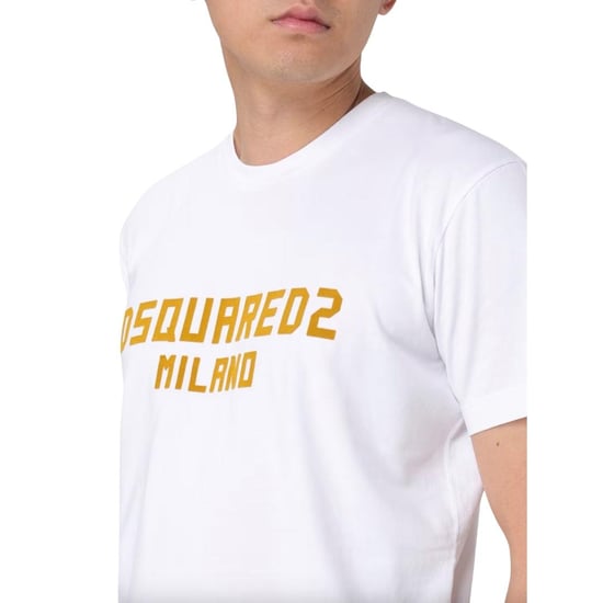 DSquared2 Heren Milano Katoen T-Shirt (Wit) - Image 6