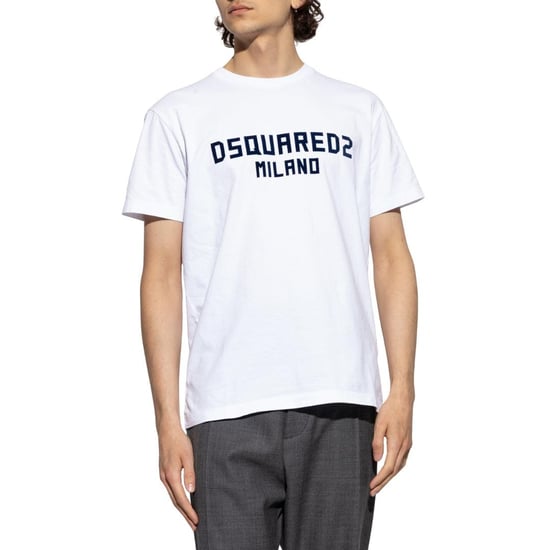 DSquared2 Heren Milano Katoen T-Shirt (Wit, Zwart) - Image 3
