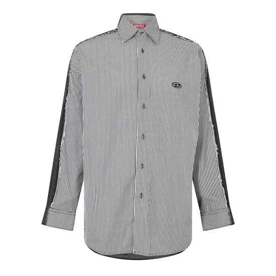 Diesel Herenshirt met Strepen van Katoen in Relaxed Fit (Zwart) - Image 1