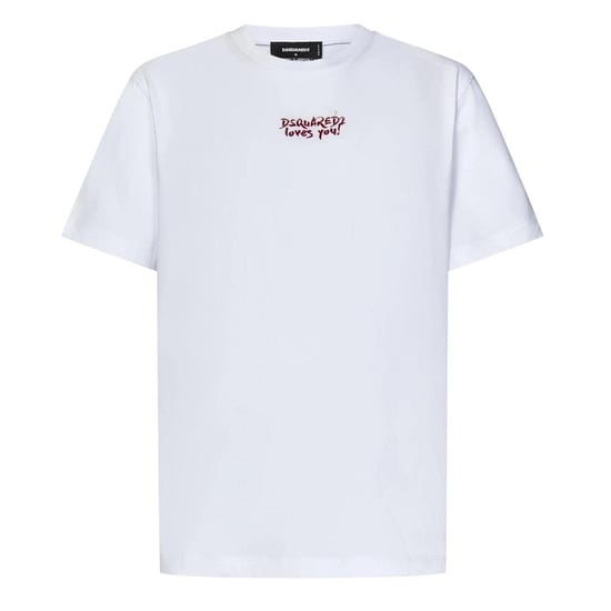 DSquared2 Heren houden van jou Logo T-Shirt (Wit) - Image 1