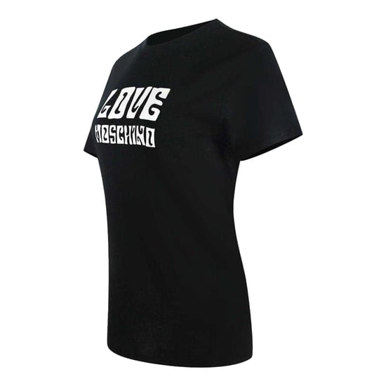Love Moschino Dames/Dames Groovy Logo T-shirt met korte mouwen (Zwart) - Image 3