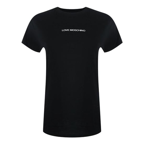 Love Moschino Dames/dames Logo Katoenen T-shirt (Zwart) - Image 1