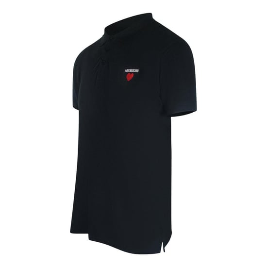 Love Moschino Mens Cotton Short-Sleeved Polo Shirt (Black) - Image 3