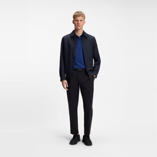 Boss Herenpoloshirt ‘Paddy’ met contrasterende boorden (Medium Blauw) - Image 5