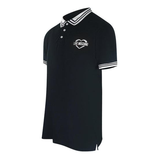 Love Moschino Mens Cotton Polo Shirt (Black) - Image 3