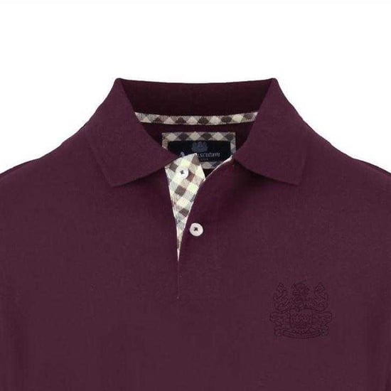 Aquascutum Heren Katoenen Polo Shirt (Rood) - Image 3