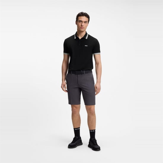 Boss Herenpoloshirt ‘Paddy’ met contrasterende boorden (Zwart/Grijs) - Image 5