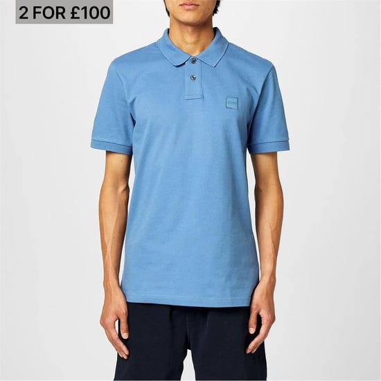 Boss Polo-shirt voor heren met Passenger Box-logo (Licht Blauw) - Image 1