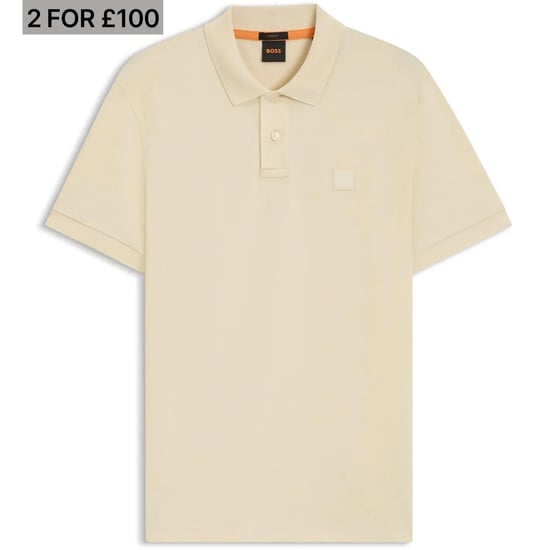 Boss Polo-shirt voor heren met Passenger Box-logo (Lichtgeel) - Image 1