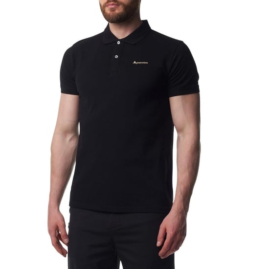 Aquascutum Mens Active Cotton Dri-FIT Polo Shirt (Black) - Image 1