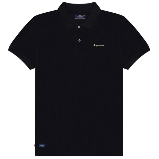 Aquascutum Mens Active Cotton Dri-FIT Polo Shirt (Black) - Image 2