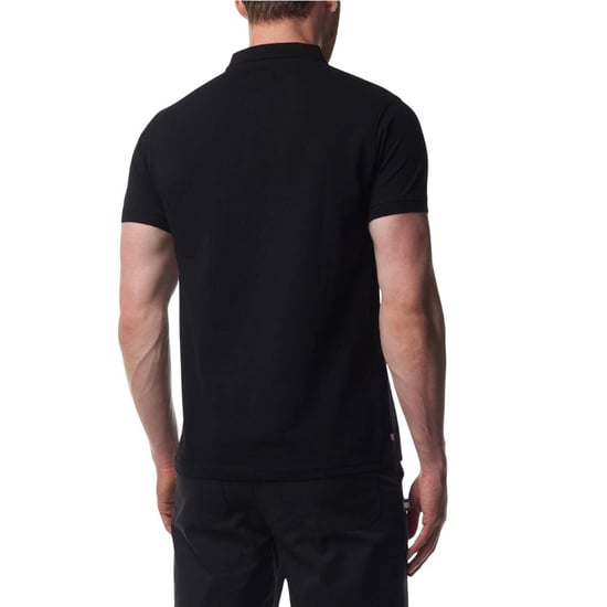 Aquascutum Mens Active Cotton Dri-FIT Polo Shirt (Black) - Image 3