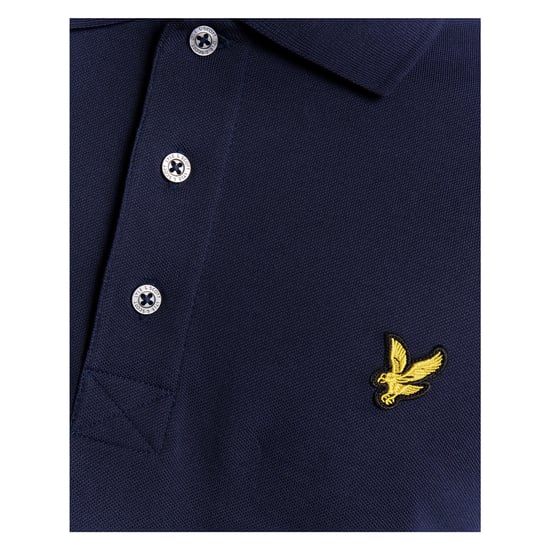 Lyle & Scott Herenpoloshirt met lange mouwen en merklogo op de borst (Marineblauw) - Image 3