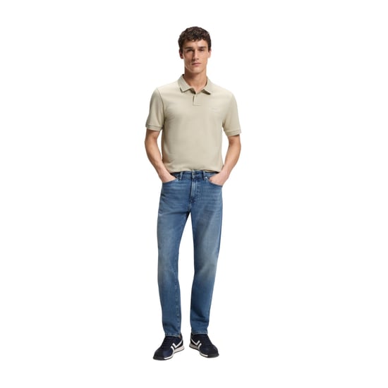 Boss Polo-shirt voor heren met Passenger Box-logo (Pastel Grijs) - Image 1