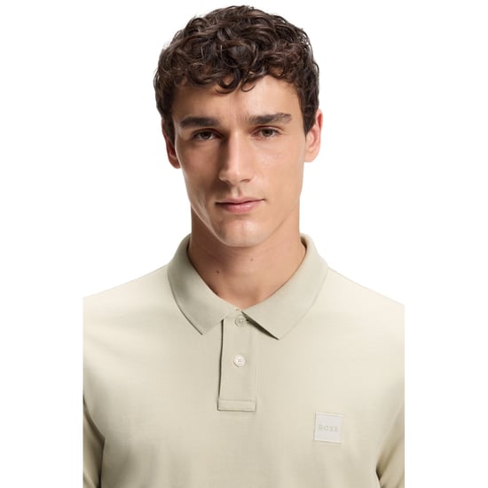 Boss Polo-shirt voor heren met Passenger Box-logo (Pastel Grijs) - Image 4