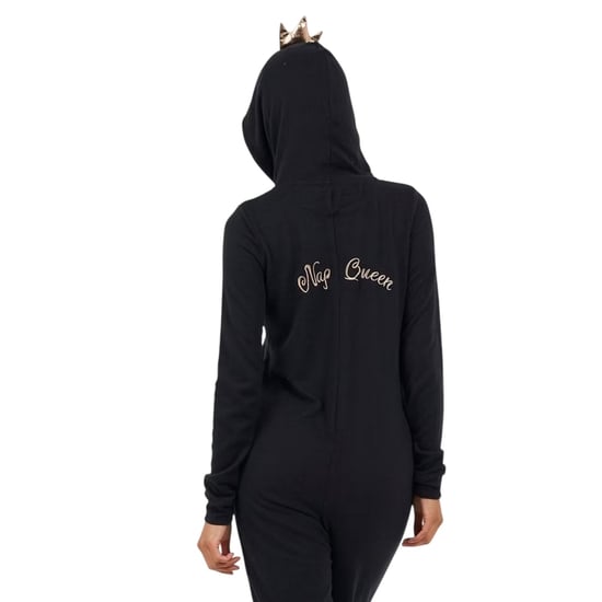 Brave Soul Dames-pyjama met capuchon, lange mouwen en opschrift (Zwart/Rose goud) - Image 2