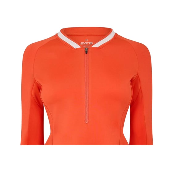Skins Womens/Ladies Quarter Zip Base Layer Top (Red) - Image 3
