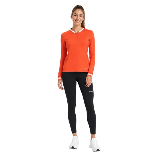 Skins Womens/Ladies Quarter Zip Base Layer Top (Red) - Image 4
