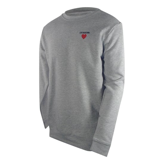 Love Moschino Mens Heart Logo Sweatshirt (Grey) - Image 3