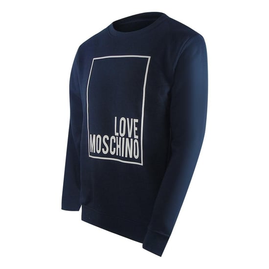 Love Moschino Heren Box Logo Sweatshirt (Marineblauw) - Image 3