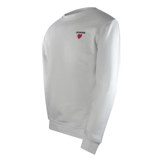 Love Moschino Mens Heart Logo Sweatshirt (White) - Image 3