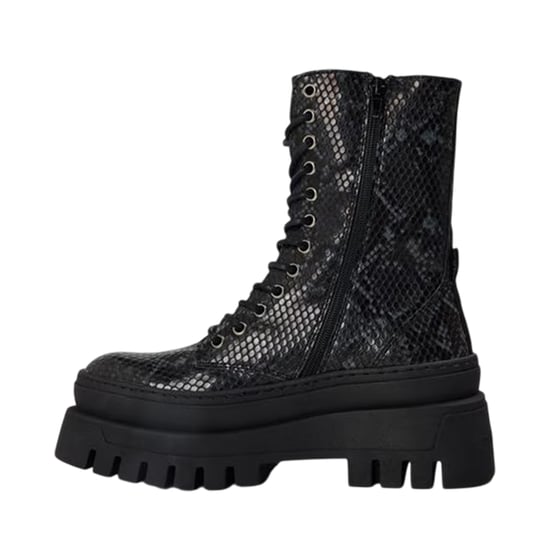Steve Madden Combat-kängor med plattform och ormmönster för kvinnor/damer från Coast (Svart) - Image 2