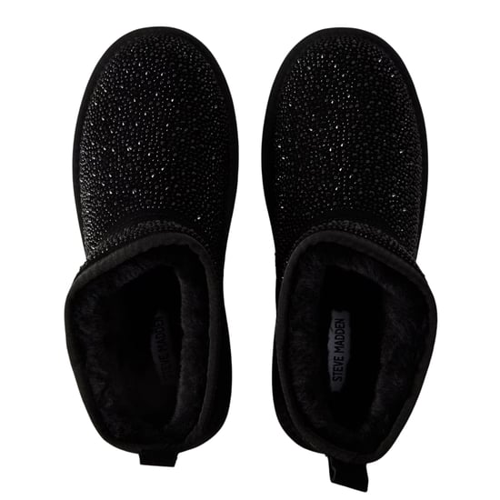 Steve Madden Womens/Ladies Clydes Suede Platform Boots (Black) - Image 3